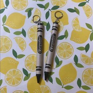 🍓 NWT Black Crayon Dangle Statement Earrings